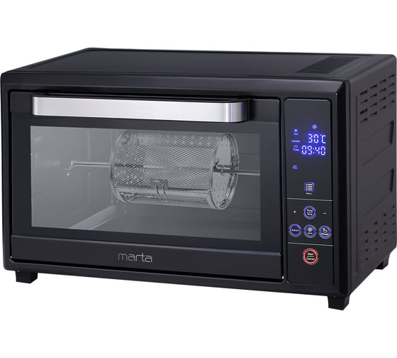 Изображение товара Мини-печь MARTA MT-EO4289B черный жемчуг, 35 л, Сенс+8 реж+Конвек+Аэрофрит+Шашл+эмаль 40865