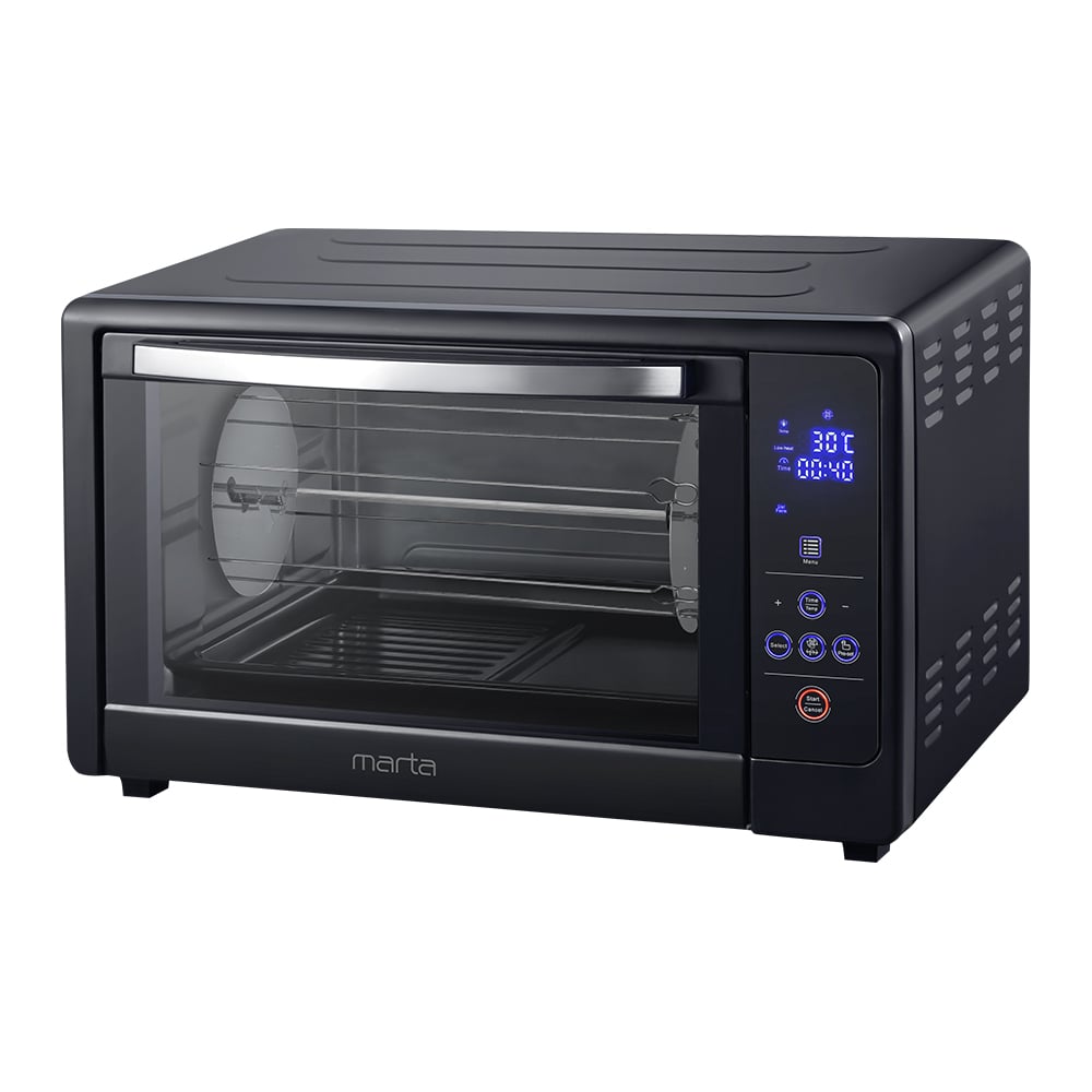 Изображение товара Марта мини-печь с конвекцией и вертелом 50 л черный жемчуг