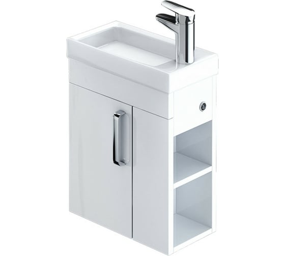 Изображение товара Тумба с умывальником IDDIS TORR 40 см, подвесная, полки справа TOR40WRi95K