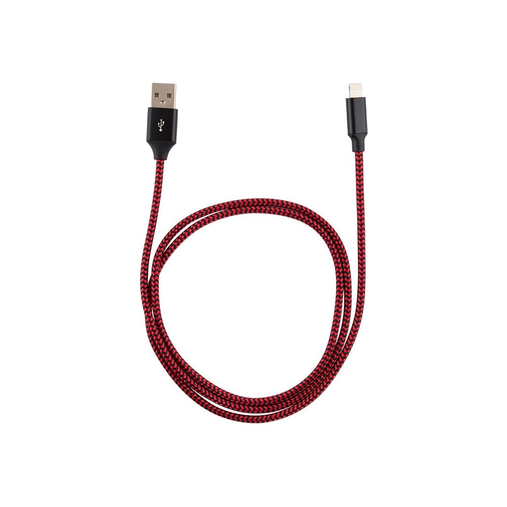 фото Кабель usb/lightning energy et-03 цвет - красный 006377