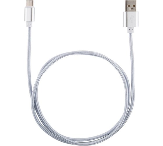 Изображение товара Кабель USB/Type-C Energy ET-01 цвет - серебро 006372