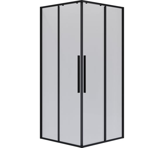 Изображение товара Душевое ограждение NIAGARA 100*100*195 мм, квадрат, раздвижная, черный матовый, стекло прозрачное, 1 место NG-6824-34BLACK