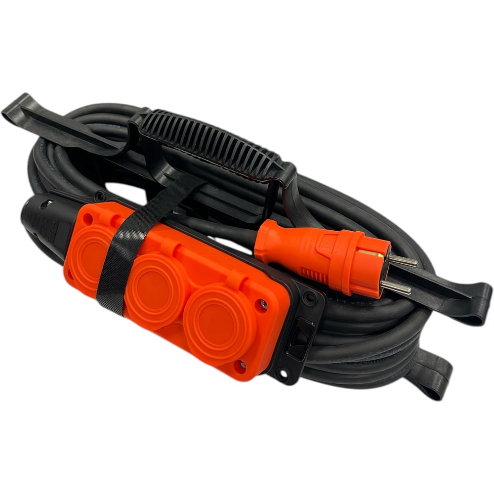 Изображение товара Удлинитель силовой iTOK SERIES SUR 50 м с 3 розетками IP54 оранжевый