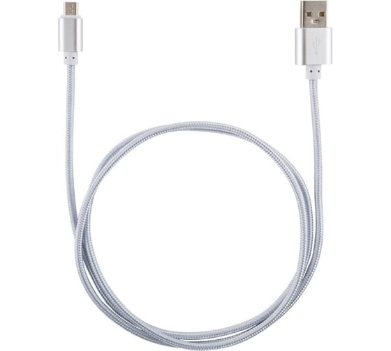 Изображение товара Кабель USB/MicroUSB Energy ET-01 цвет - серебро 006370