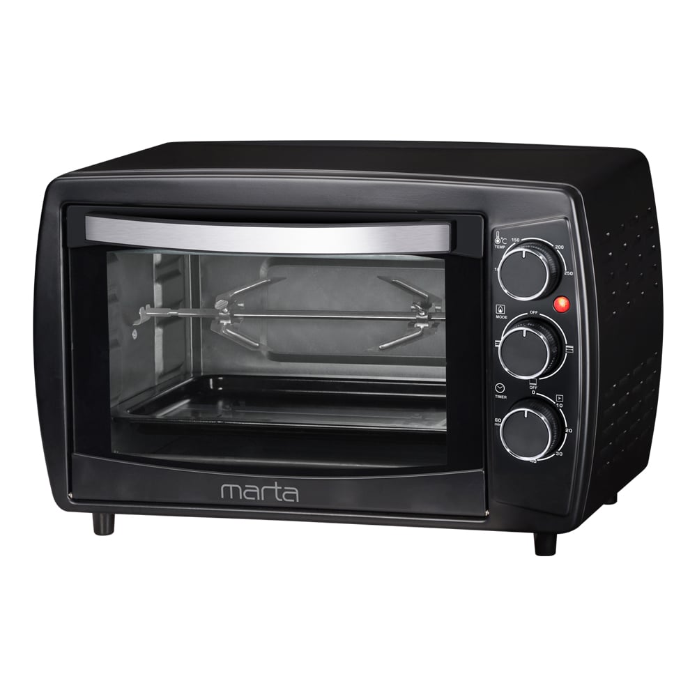 Изображение товара Мини-печь MARTA MT-EO4295C черный жемчуг 23л, конвекция, вертел