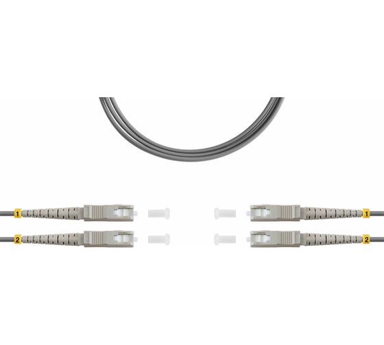 Изображение товара Оптический патч-корд TopLAN дуплексный, MM 62,5/125, 2 м, DPC-TOP-OM1-SC/P-SC/P-2.0