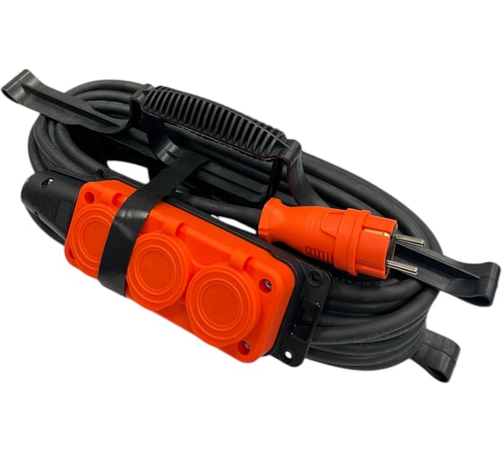 Изображение товара Удлинитель силовой iTOK тип SUR серии iCONNECT COLOR на рамке с заземлением ПВС 3x1 мм 3 гнезда IP54 ГОСТ цвет оранжевый 30 м i-CONNECT-COLOR-SUR-PVS-310-3-54-30-ORANGE