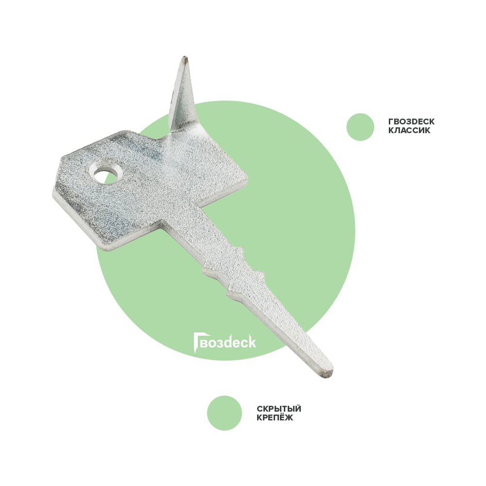 Изображение товара Гвозди Гвозdeck Классик гальванические цинк 150 шт. 50 мм для деревянных конструкций