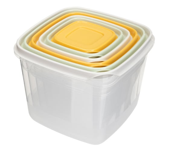 Изображение товара Комплект контейнеров для продуктов Phibo CLEVER 6 шт., 0,12 л + 0,25 л + 0,45 л + 0,75 л + 1,2 л + 2,0 л, Микс 1 433160518
