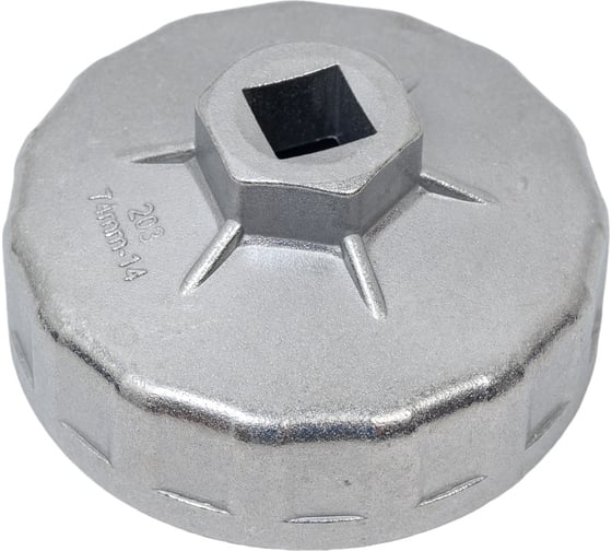 Изображение товара Съемник масляного фильтра 1/2 74мм чашка 14-гранная Эврика ER-86819 805946