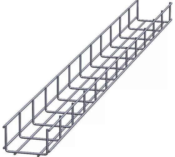 Изображение товара Проволочный лоток CABLIDERTRAYS оцинкованный усиленный ПЛЛУ-100х60-3000