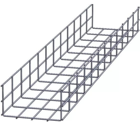 Изображение товара Проволочный лоток CABLIDERTRAYS оцинкованный усиленный ПЛЛУ-200х105-3000