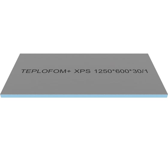 Изображение товара Теплоизоляционная панель Teplofom+ 1250x600x30 мм, односторонний слой, упаковка 4 шт. 4/30/1