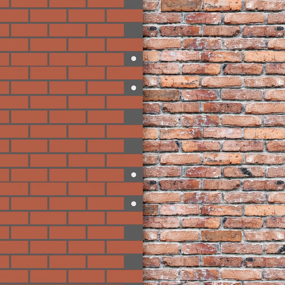 Изображение товара Фасадная панель Teplofom+ Красный на Черной подложке 1250x600x50 мм (2 шт.)