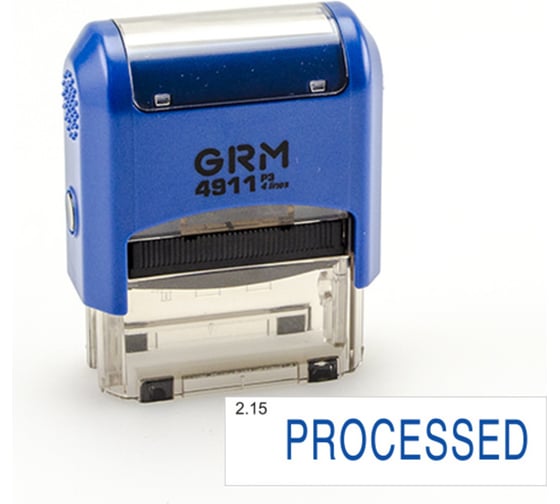 Изображение товара Стандартный штамп GRM 4911 p3 «2.15 processed» 110491300-215