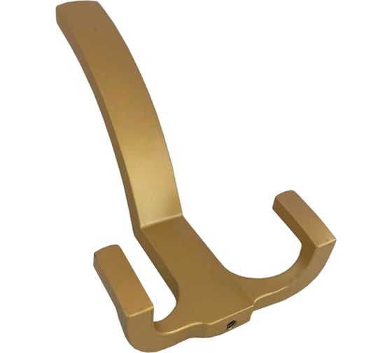 Изображение товара Крючок мебельный Trodos ZY-146A 3-рожковый, сплав ЦАМ, сатиновое золото матовый, 302173