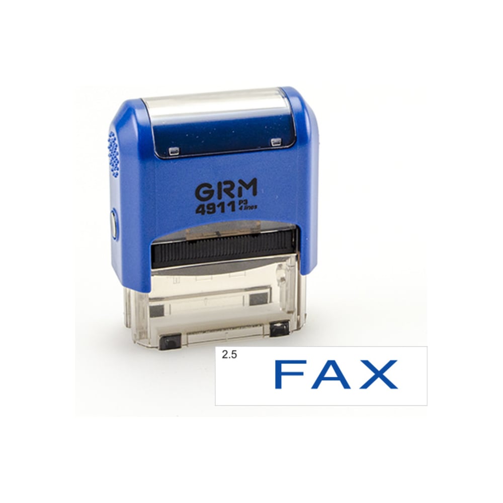 Изображение товара Стандартный штамп GRM 4911 p3 2.5 fax синий для документации