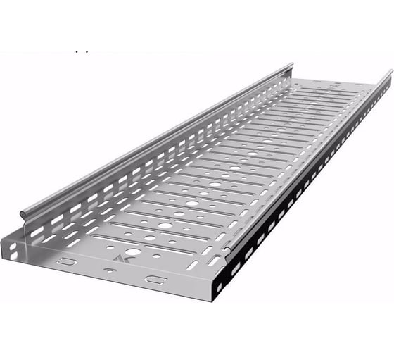 Изображение товара Лоток перфорированный металлический замковый CABLIDERTRAYS ПРЕМИУМ ЛИДЕР оцинкованный ЛПМЗ(П)-300х50-0,8-3000