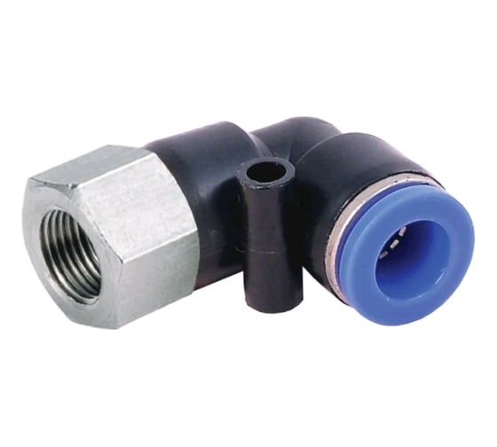 Изображение товара Фитинг цанговый Г-образный внутренняя резьба 1/4" - диаметр 6 мм BlackWeld 5904bw