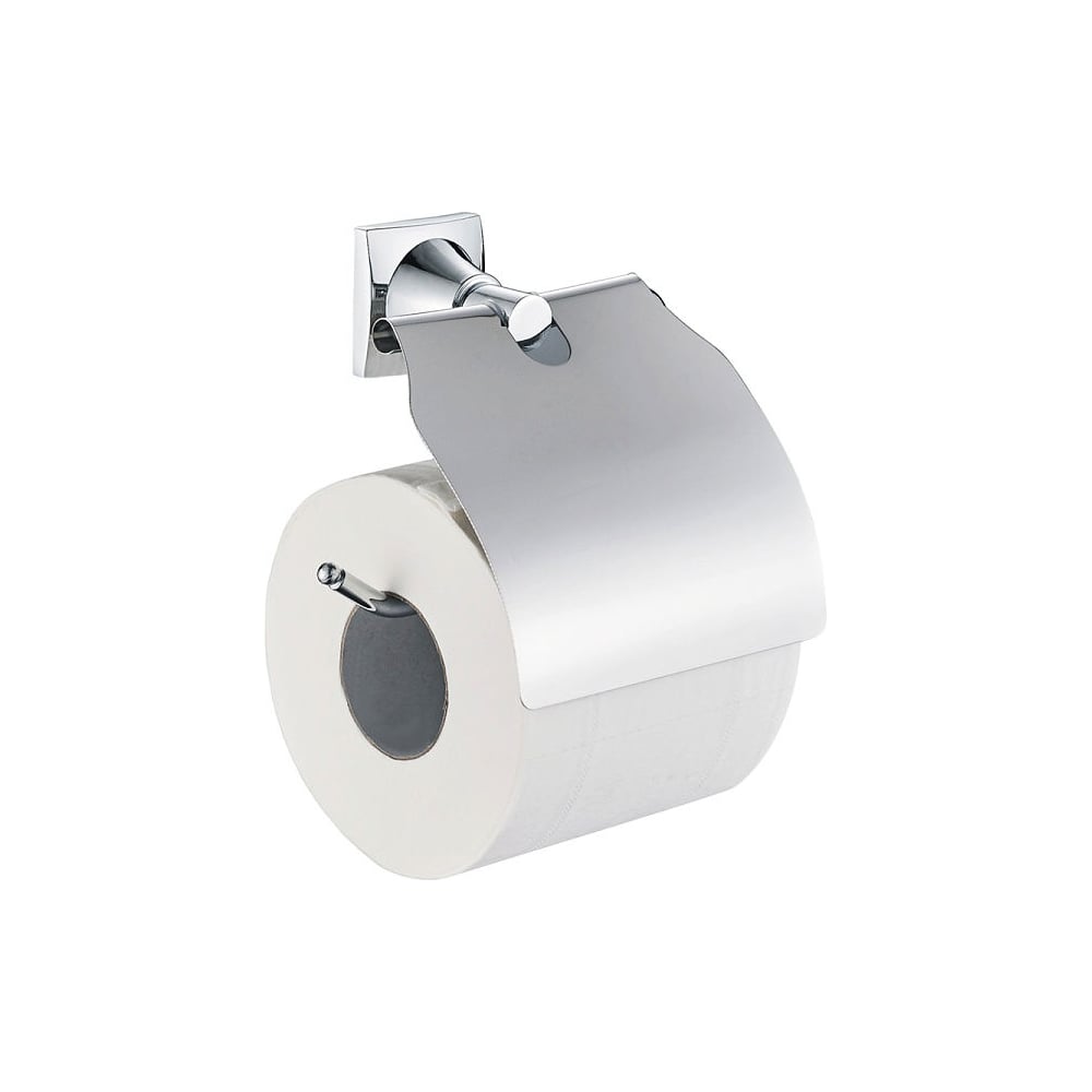 фото Настенный держатель для туалетной бумаги haiba с крышкой, металлический, хром hb8503