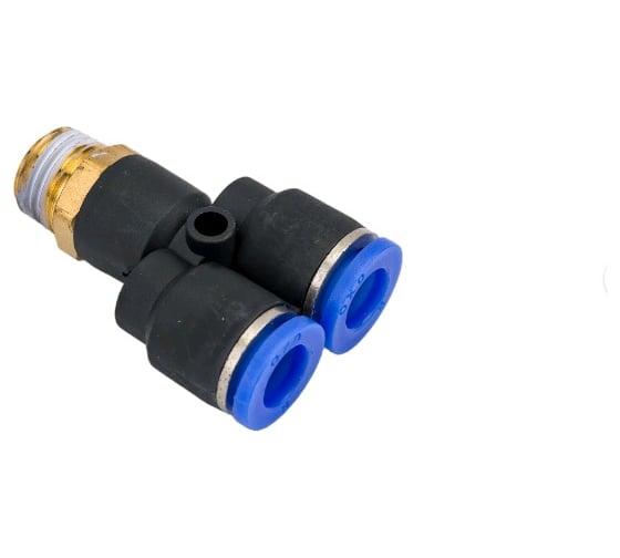 Изображение товара Фитинг SPX08-02 Y-образный трубка 8 мм резьба 1/4 BlackWeld 5704bw