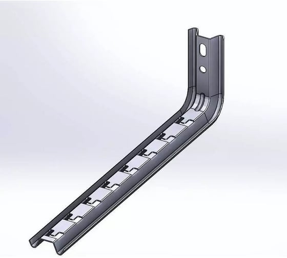 Изображение товара Подвес настенный CABLIDERTRAYS Омега профиль-L быстрой фиксации оцинкованный 440мм S=2,0мм ОП-LБ(сн)-400