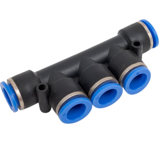 Изображение товара Фитинг SPK-12 пластик 12 мм на пять входов BlackWeld 5404bw