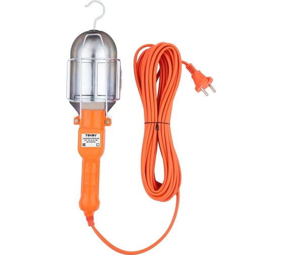 Изображение товара Светильник переносной TOKOV ELECTRIC с выключателем 60Вт 220В ПВС 2x0.75 10м IP20 TKE-SP-20-10M