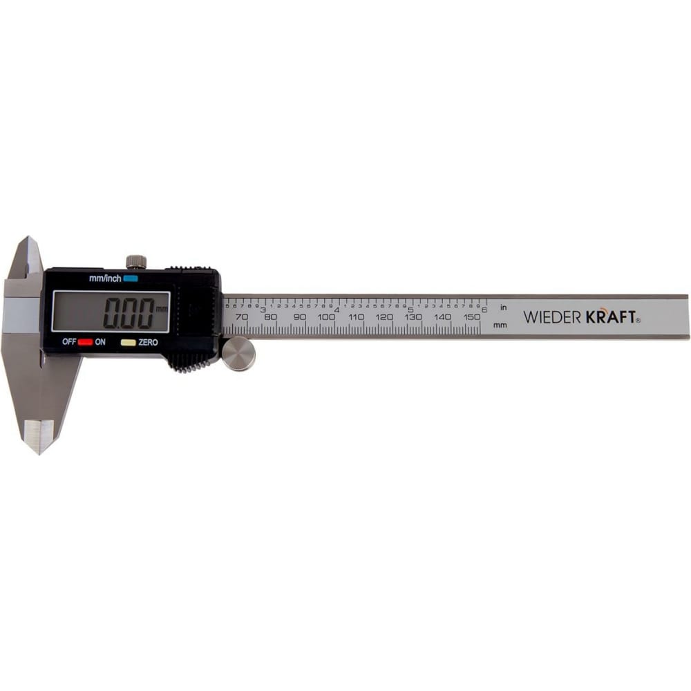 Цифровой штангенциркуль WIEDERKRAFT цифровой штангенциркуль ada mechanic 150 pro а00380 шаг 0 1 мм погрешность 0 03 мм max измерение 150 мм вид шцц 1