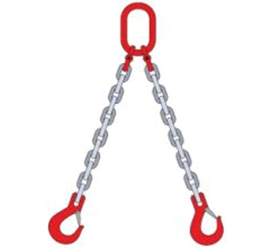 Изображение товара Строп цепной двухветвевой ООО ПКФ Сварком 2СЦ-2,8 т 8 м с укор. крюками cр11278