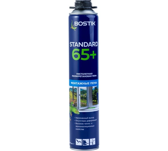 Изображение товара Пена пистолетная полиуретановая Bostik Standard 65+ 850 мл 20020019
