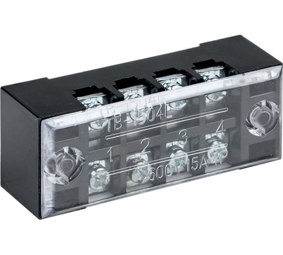 Изображение товара Клеммный терминал EKF до 1,5 мм2, 15A, 4 клеммные пары 100 шт PROxima tb-1504