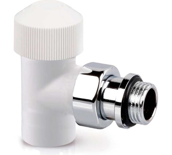 Изображение товара Угловой вентиль на подачу SR Rubinetterie серия Tondera 1/2", термостатический, белый 0640-1500VC0A