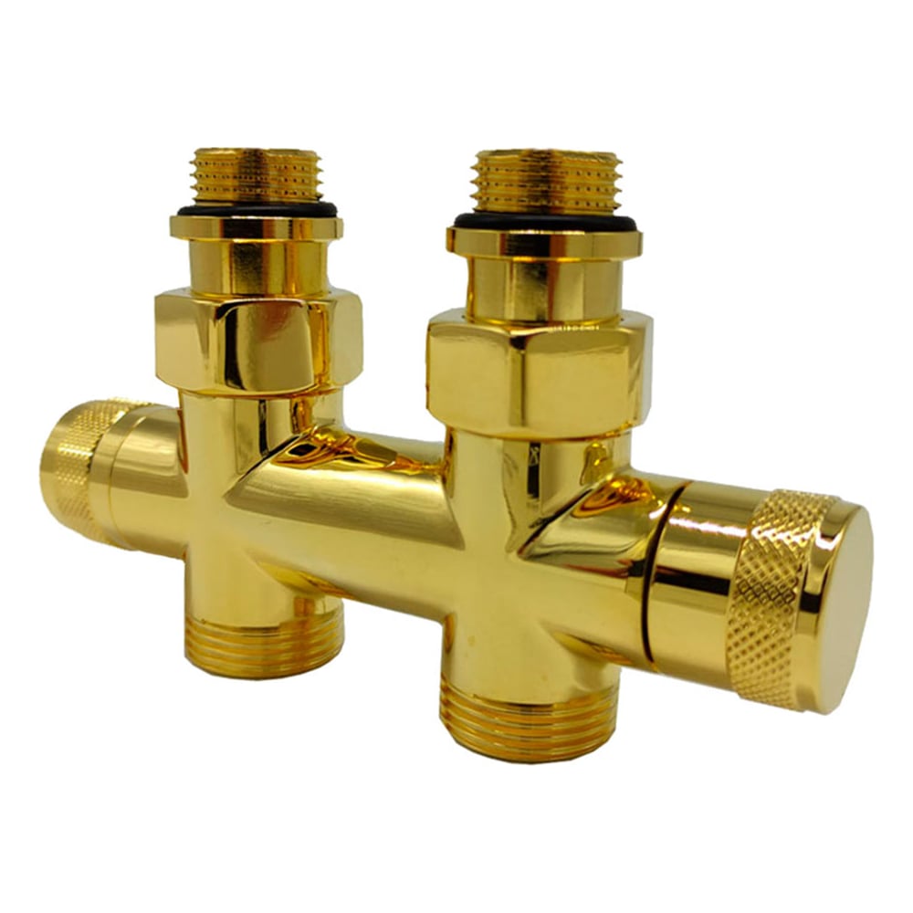 Изображение товара Узел прямой SR Rubinetterie Tondera 50 мм запорный 1/2x3/4 Е золото