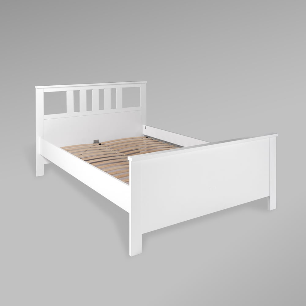 Изображение товара Двойная кровать Гуд ЛАКК САГА 140x200 см белая, стиль минимализм