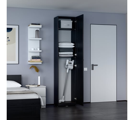 Изображение товара Шкаф Гуд ЛАКК МАКС 1 дверь, 50x38x233, дуб венге RU 2.06.01.020.5