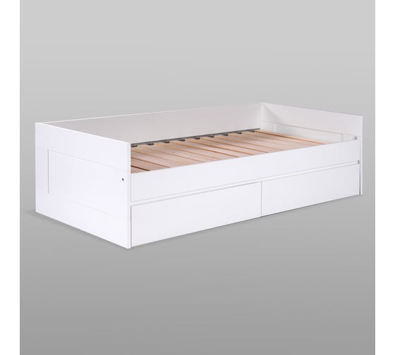 Изображение товара Раздвижная кровать с ящиками Гуд ЛАКК СИРИУС 90x200 см, белая 2.02.08.450.1