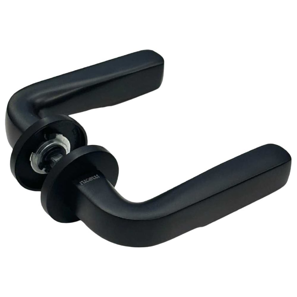 Изображение товара Дверная ручка MORELLI RAP 29 SLIM-R BL черная круглая для межкомнатных дверей