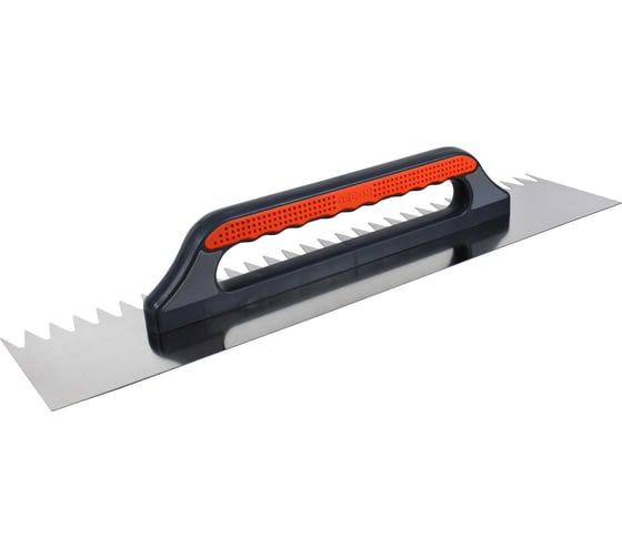 Изображение товара Гладилка DECOR 3K, 580x130 мм, нержавеющая сталь, зуб треугольный, 20x27 мм, 0,7 мм 610-777 11613610