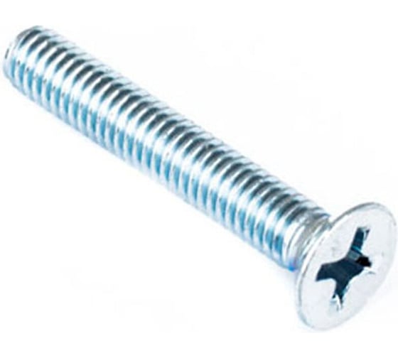 Изображение товара Винт Стройбат пот. DIN 965 М5x25 белый цинк 100 шт 106251