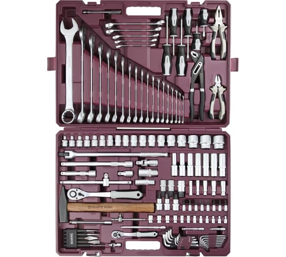 Изображение товара Универсальный набор инструмента THORVIK TS128 1/4", 1/2"DR, 128 предметов 054015