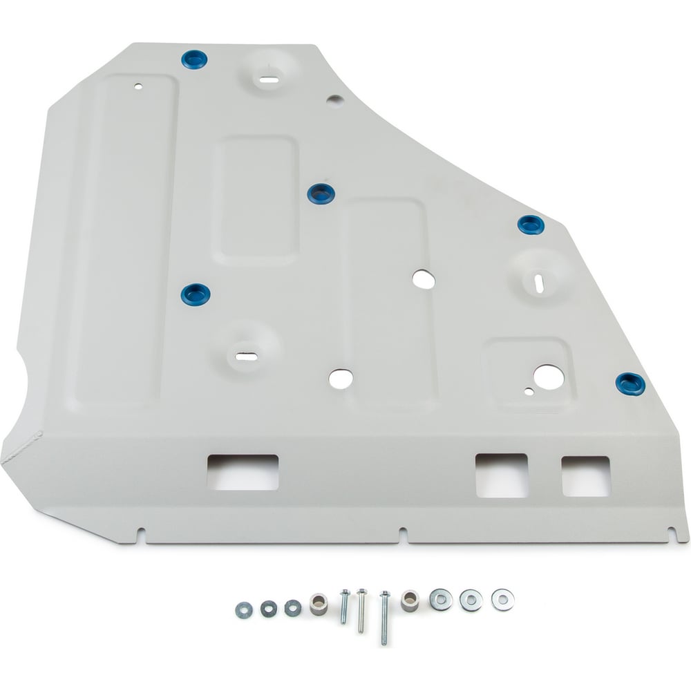 Изображение товара Защита передней кромки АКБ комплект крепежа Rival для Voyah Free 2023 алюминий