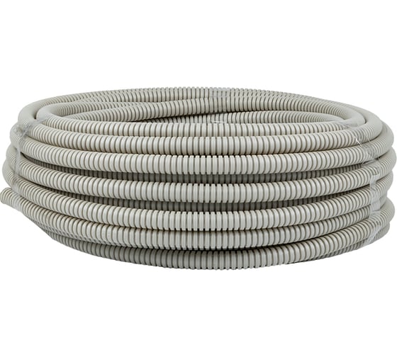 Изображение товара Гофрированная труба EKF Plast, ПВХ с зондом d16мм 25 м PROxima tg-z-16-25n