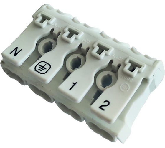 Изображение товара Клемма пружинная соединительная Smartbuy КСП4-L+N, 16A, с монтажными ножками 8 шт. (SBE-sc-4-rp)