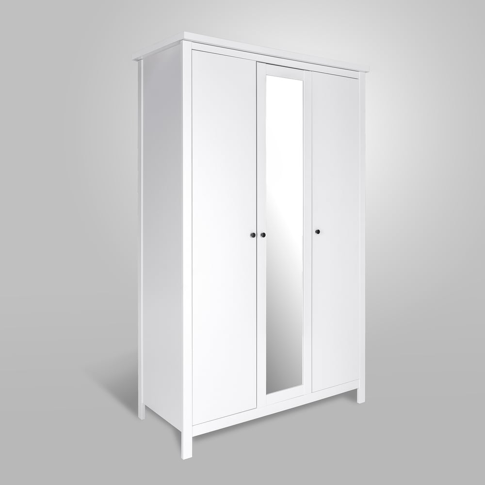 Изображение товара Шкаф Гуд ЛАКК САГА с зеркалом и 3 дверями белый