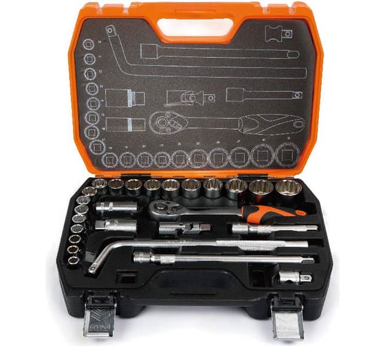 Изображение товара Набор инструмента с трещоткой KENDO 1/2" 26 шт. 90565