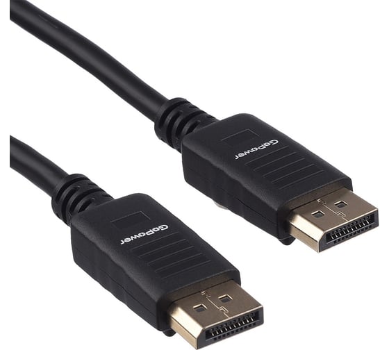 Изображение товара Кабель GoPower DisplayPort (m)-DisplayPort (m), 1.8м, ПВХ, ver.1.4, черный, Premium Zip-Lock c подвесом 00-00028932