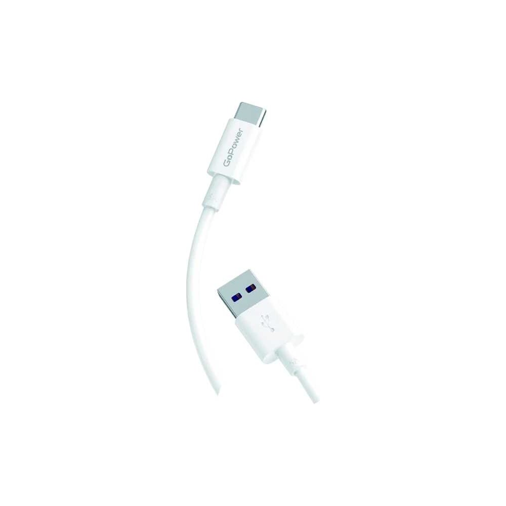 Изображение товара Кабель GoPower GP12T USB Type-C 1 м, 5.4 А, белый Изображение товара Кабель GoPower GP12T USB Type-C 1 м, 5.4 А, белый