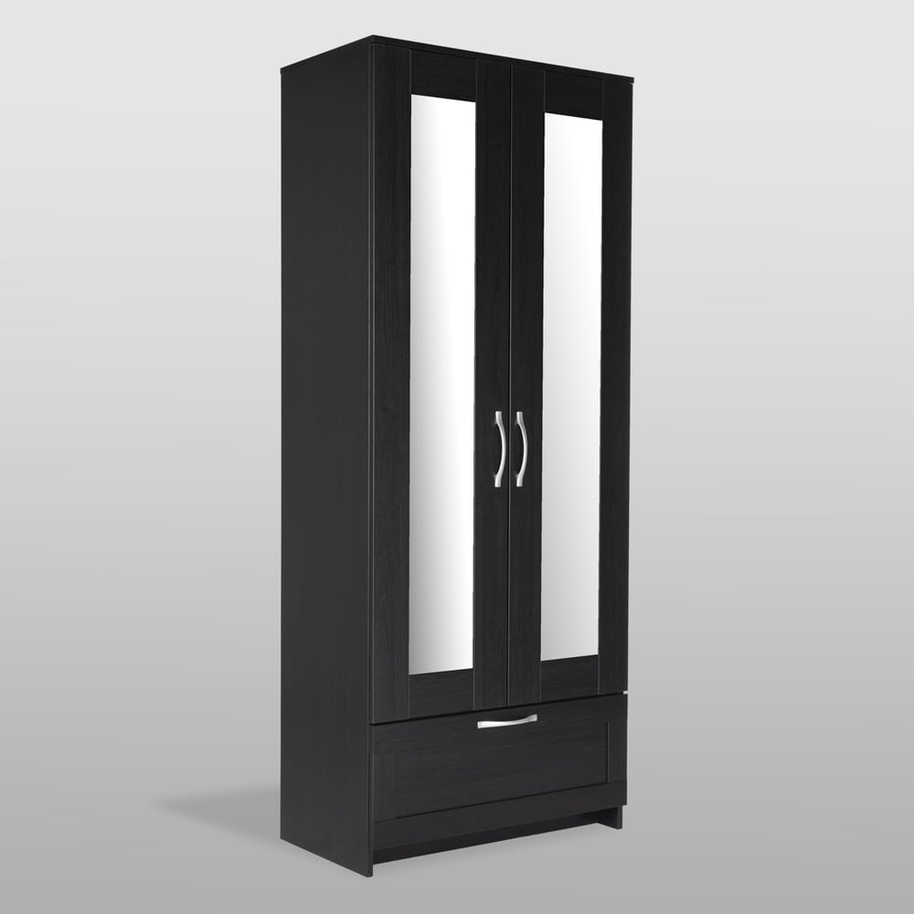 Изображение товара Шкаф Гуд ЛАКК СИРИУС 2 двери, 1 ящик, 78x59x220, дуб венге RU (с 2 зеркалами) 2.02.01.500.5