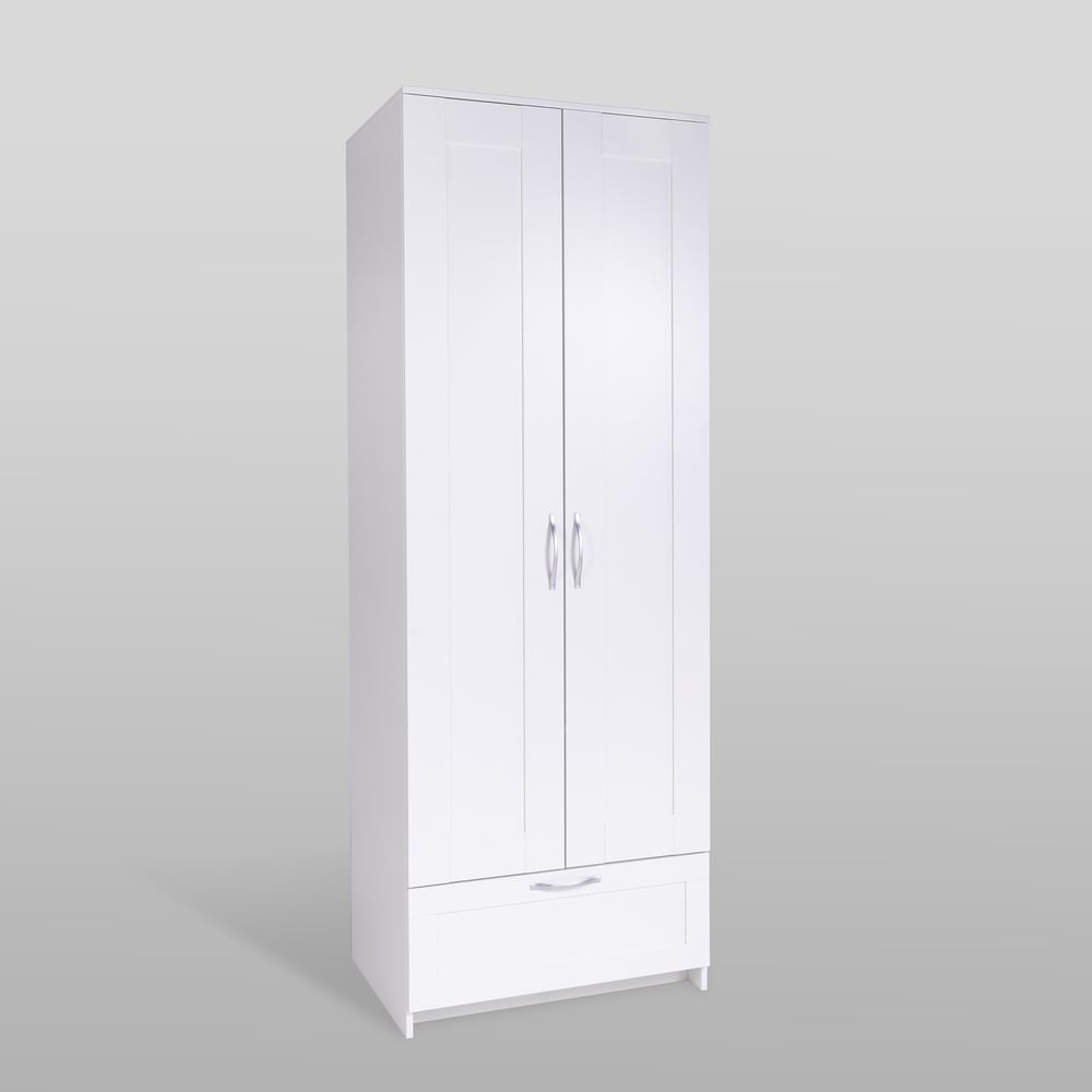 Изображение товара Шкаф Гуд ЛАКК СИРИУС 2 двери, 1 ящик, белый, размеры 78x59x220 см